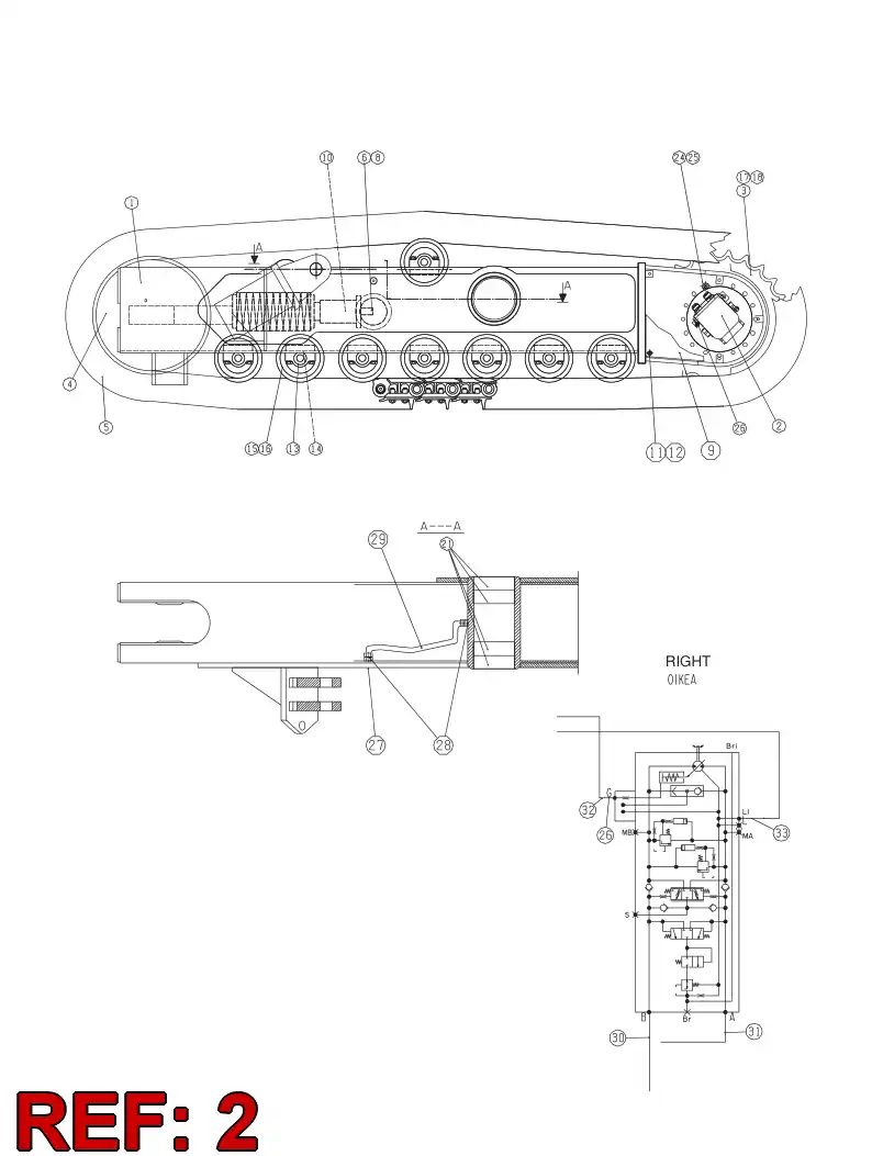 25879398 258 793 98 DRIVING MOTOR ASSY - Sandvik Technical Drawing