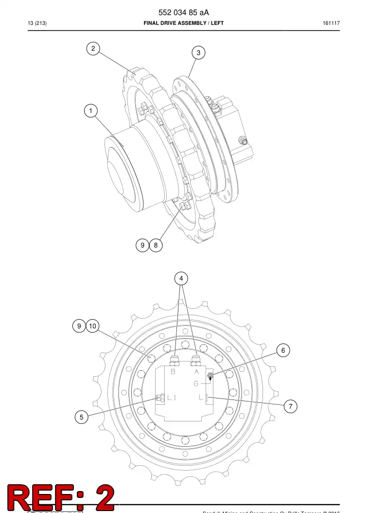 25879678b 258 796 78b DRIVING GEAR - Sandvik Technical Drawing