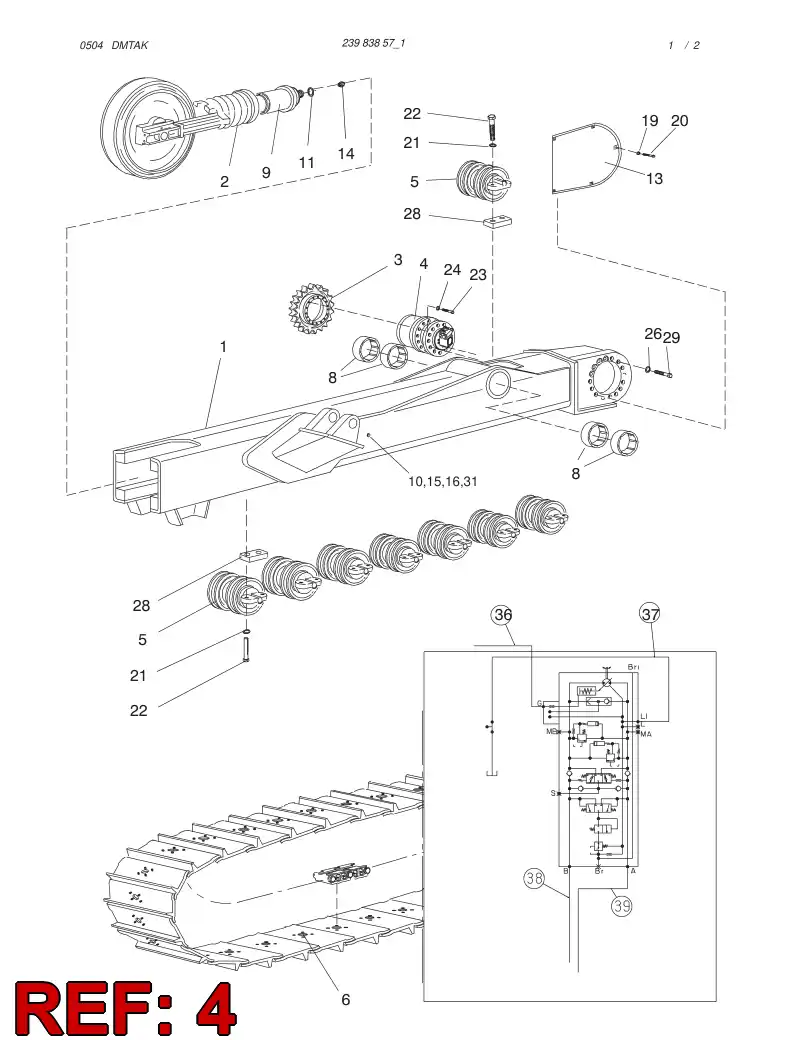 25880203 258 802 03 FINAL DRIVE ASSY. - Sandvik Technical Drawing