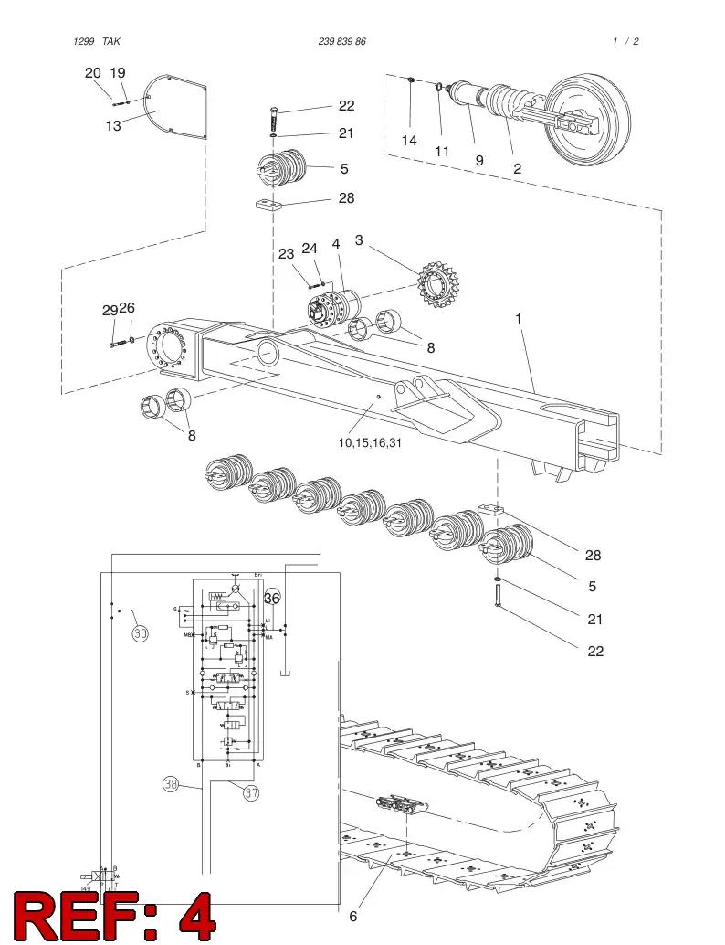 25880206 258 802 06 FINAL DRIVE ASSY. - Sandvik Technical Drawing