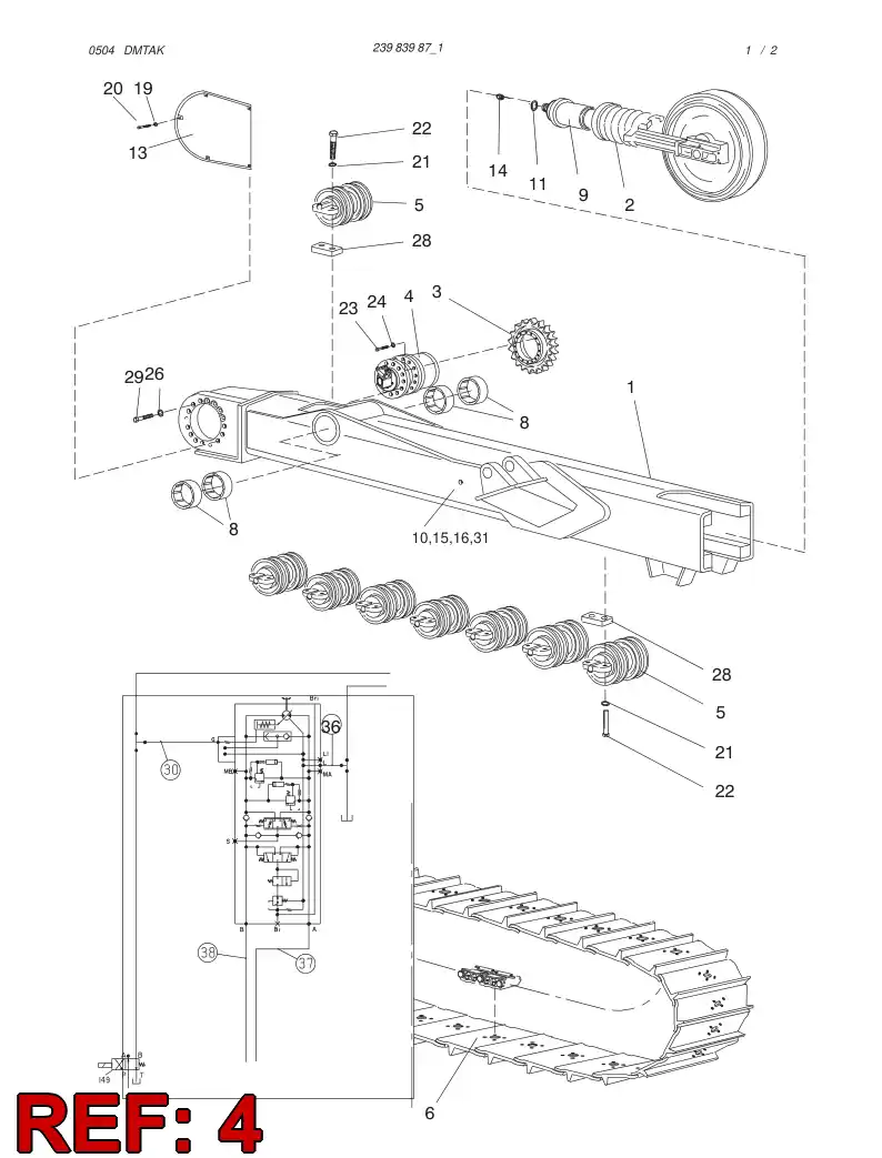 25880207 258 802 07 FINAL DRIVE ASSY. - Sandvik Technical Drawing