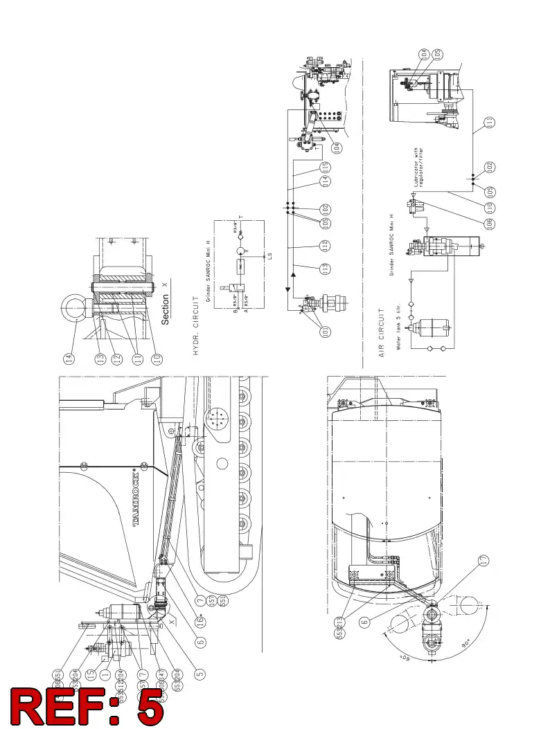 25880908 258 809 08 SWING ARM - Sandvik Technical Drawing