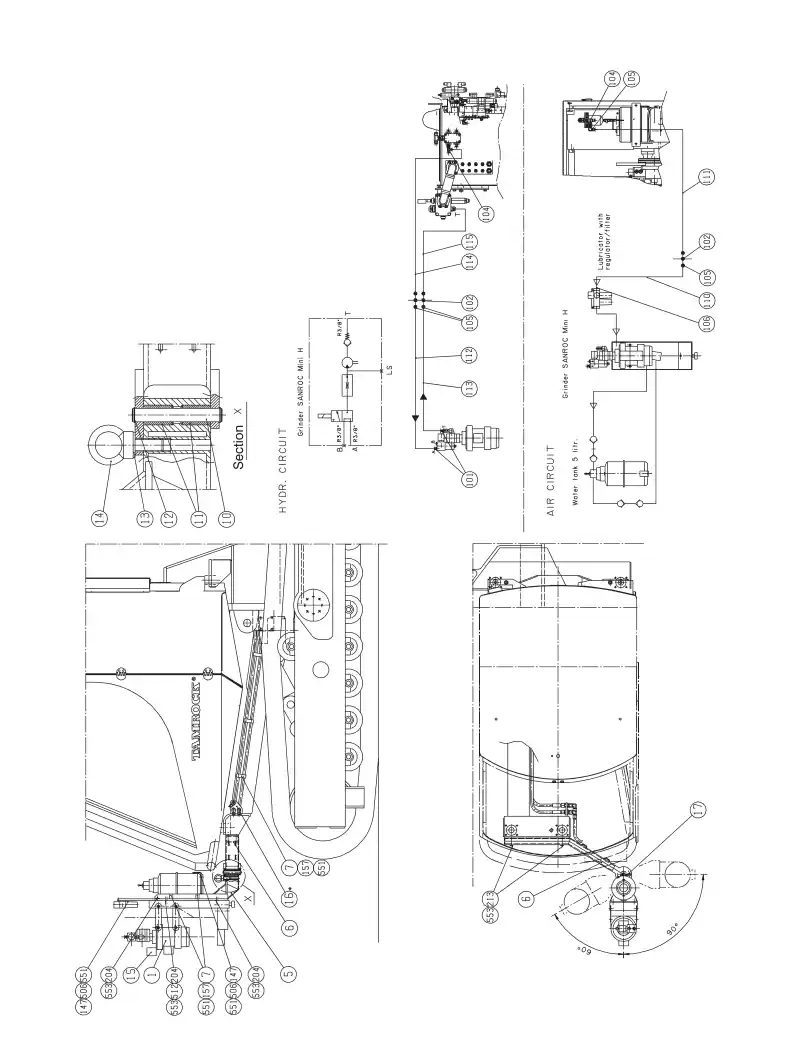 25881068dC 258 810 68dC GRINDER ASSY - Sandvik Technical Drawing