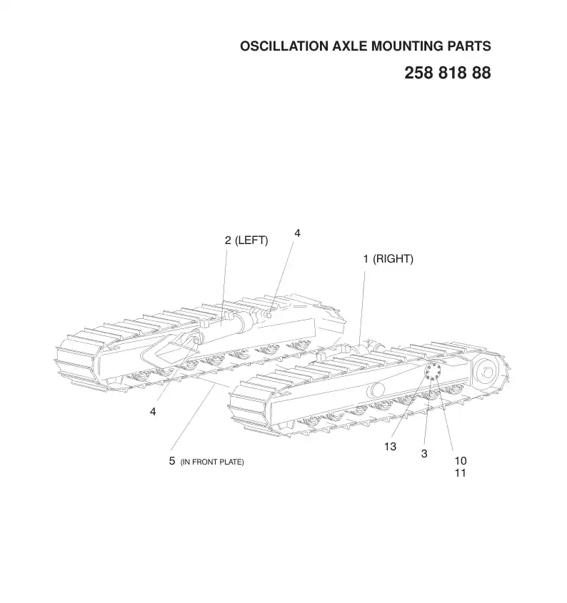 25881888 258 818 88 OSCILLATION AXLE MOUNTING PART - Sandvik Technical Drawing