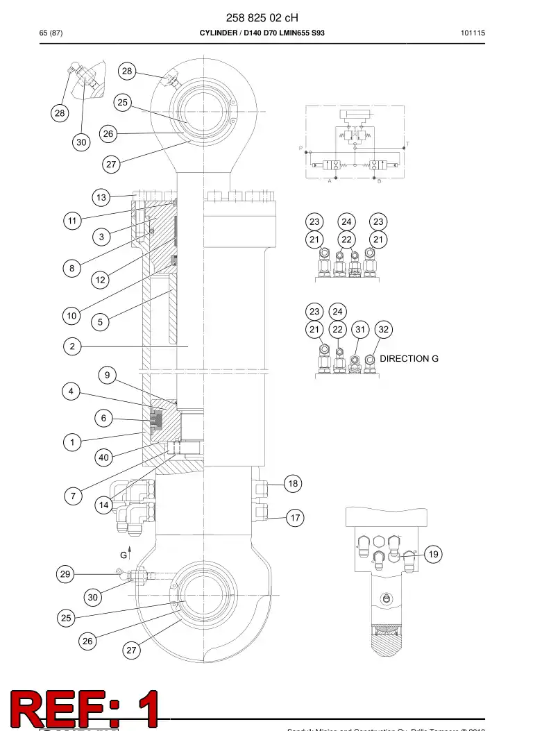 25882638a 258 826 38a CYLINDER TUBE - Sandvik Technical Drawing