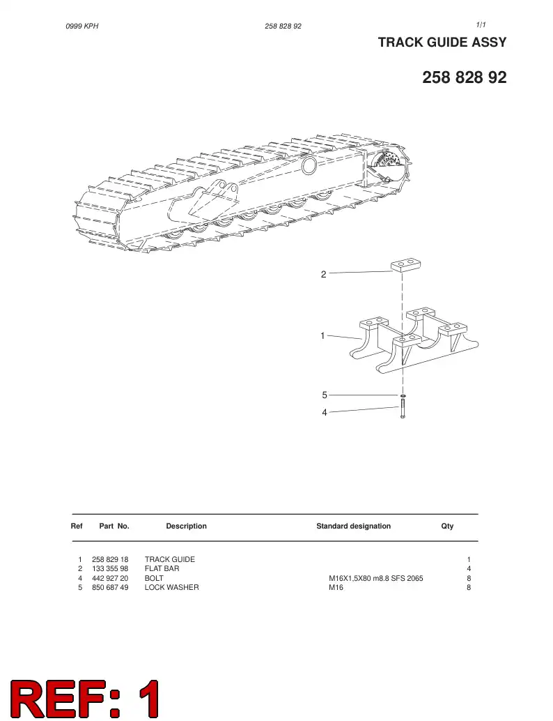 25882918 258 829 18 TRACK GUIDE - Sandvik Technical Drawing