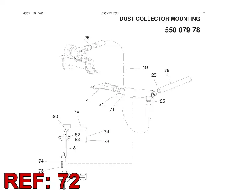25884248 258 842 48 Supporting block - Sandvik Technical Drawing
