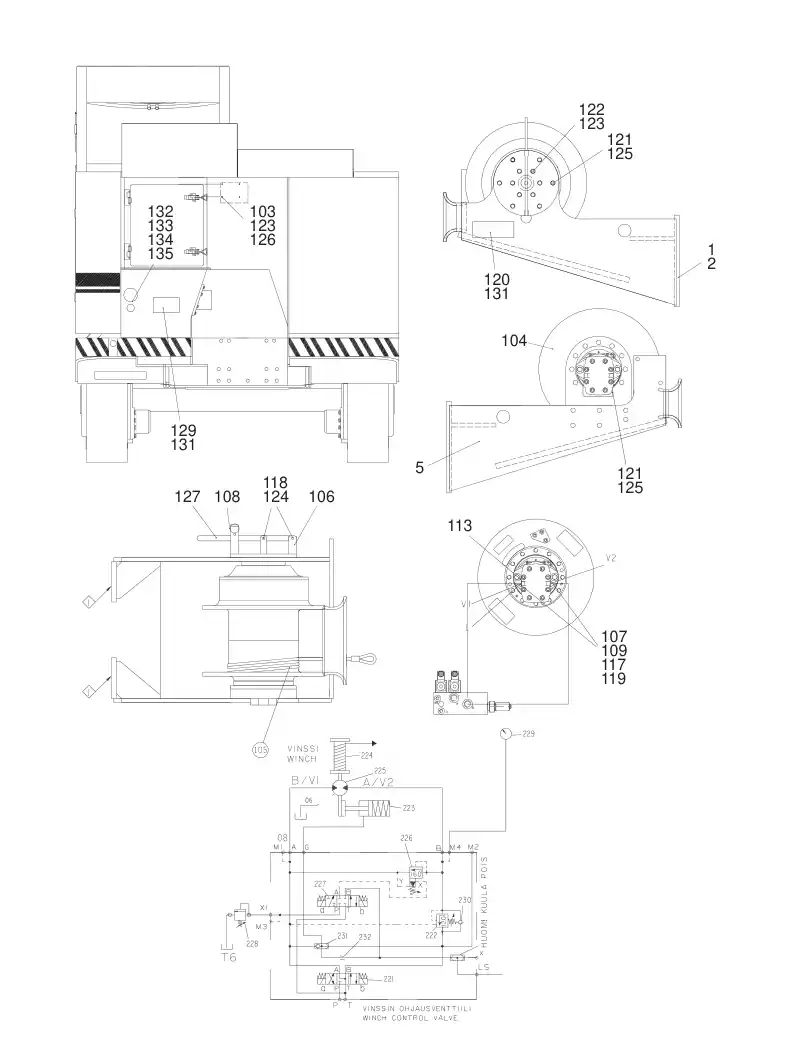 25884783 258 847 83 HYDR. CIRCUIT DIAGRAM - Sandvik Technical Drawing
