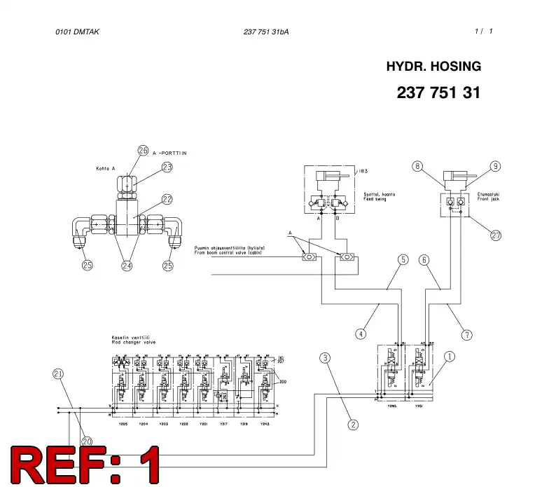 25884808 258 848 08 VALVE ASSY - Sandvik Technical Drawing