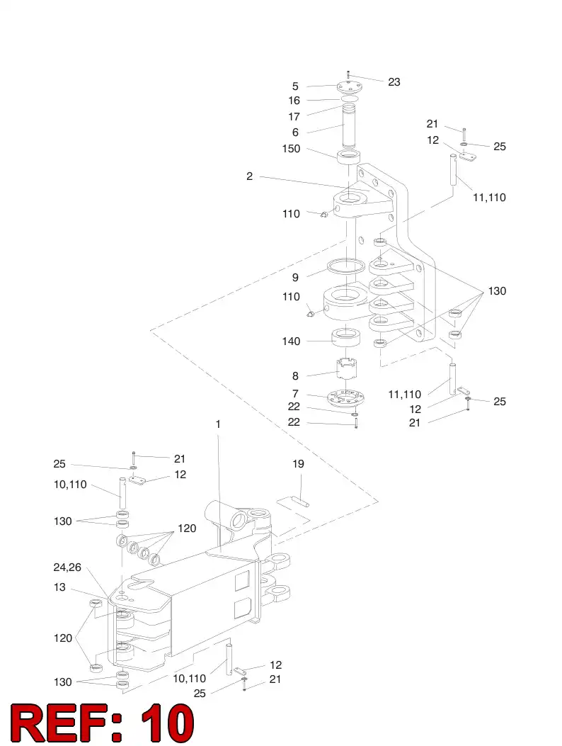 26118408 261 184 08 CLEVIS PIN - Sandvik Technical Drawing