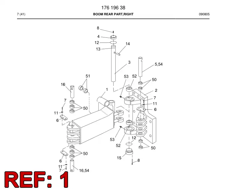 26135692 261 356 92 SWING ARM,RIGHT:BUSH ASSY - Sandvik Technical Drawing