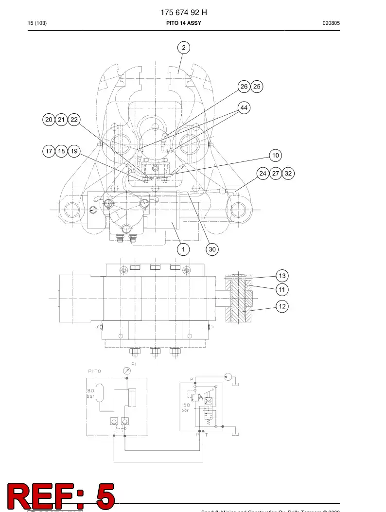 26199698 261 996 98 SHAFT - Sandvik Technical Drawing