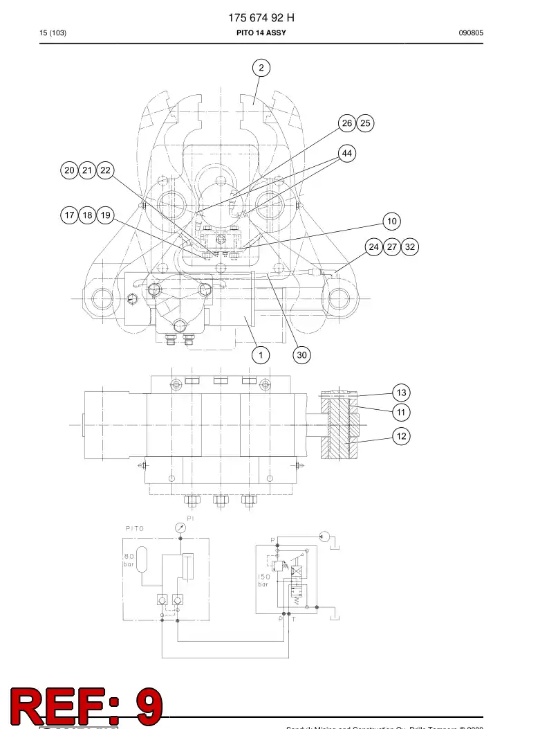 26199848 261 998 48 PLATE - Sandvik Technical Drawing