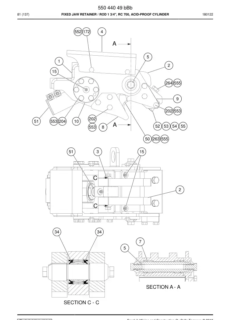 26261928a 262 619 28a Jaw - Sandvik Technical Drawing