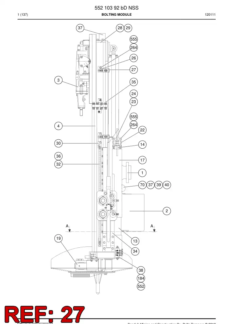 26283908 262 839 08 BRACKET - Sandvik Technical Drawing