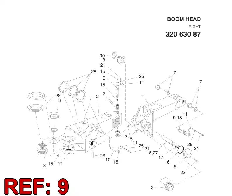 26308788 263 087 88 Clevis pin - Sandvik Technical Drawing