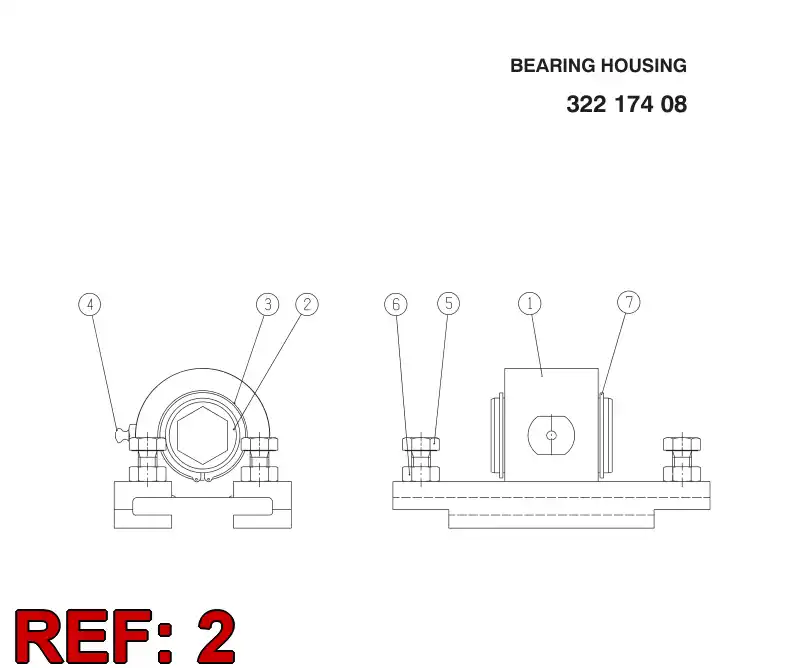 26312908 263 129 08 BUSHING - Sandvik Technical Drawing