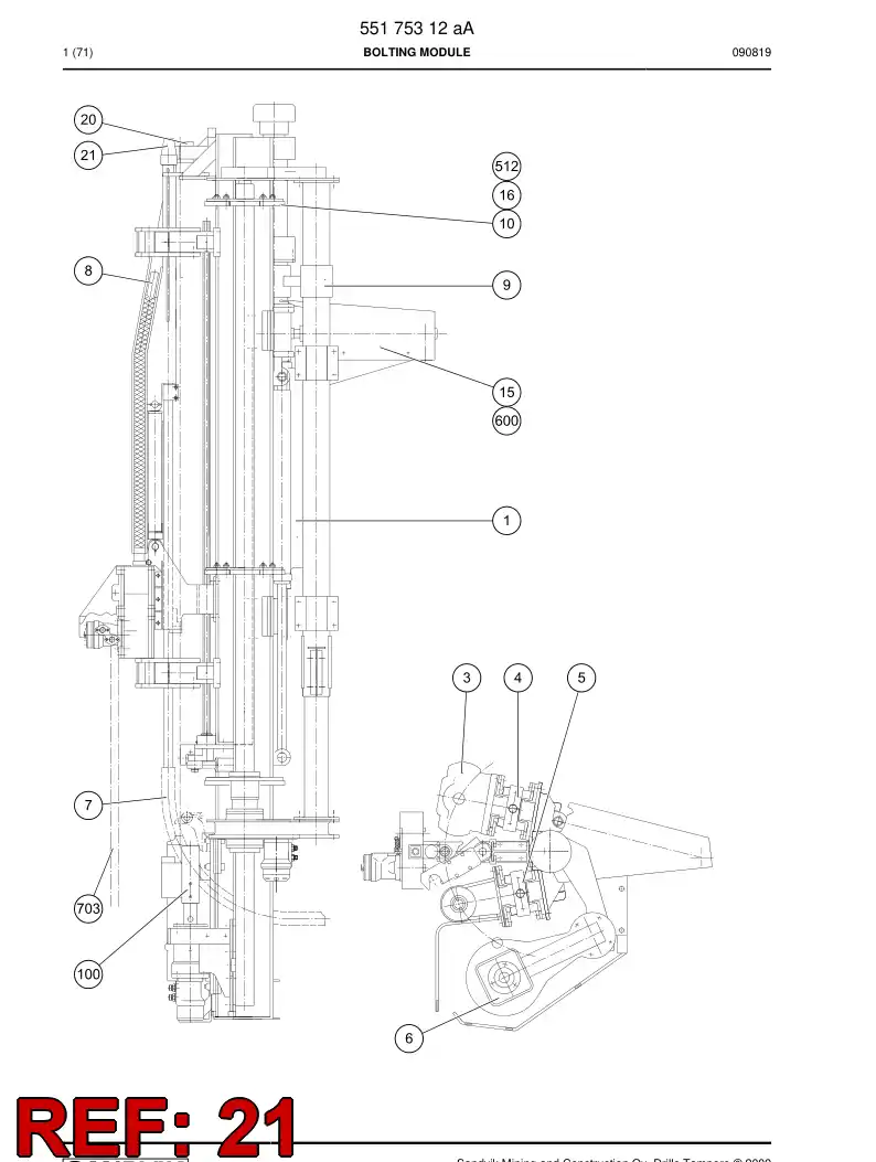 26317678a 263 176 78a Nozzle - Sandvik Technical Drawing