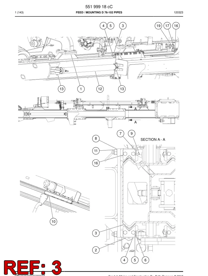 26337627a 263 376 27a Slide piece - Sandvik Technical Drawing