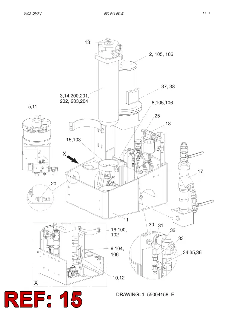 26355258 263 552 58 SUPPORT - Sandvik Technical Drawing