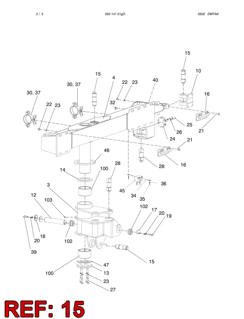 26378108 263 781 08 PIN D50 ASSY - Sandvik Technical Drawing