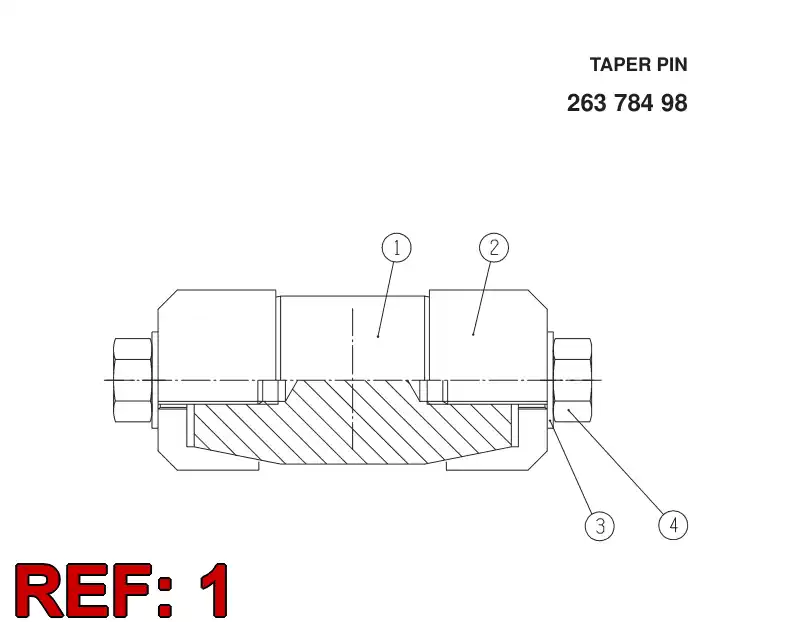 26378238 263 782 38 PIN - Sandvik Technical Drawing