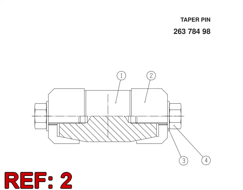 26378368 263 783 68 CONICAL BUSHING - Sandvik Technical Drawing
