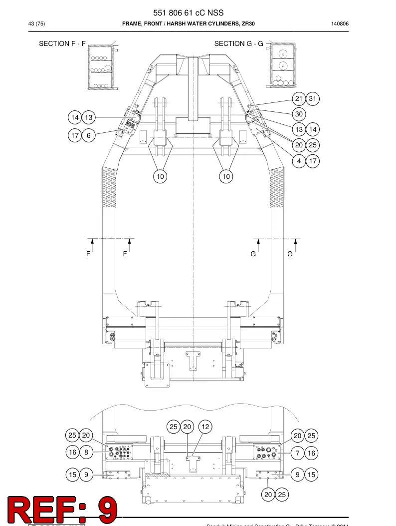 26389018a 263 890 18a Plate, Cover - Sandvik Technical Drawing