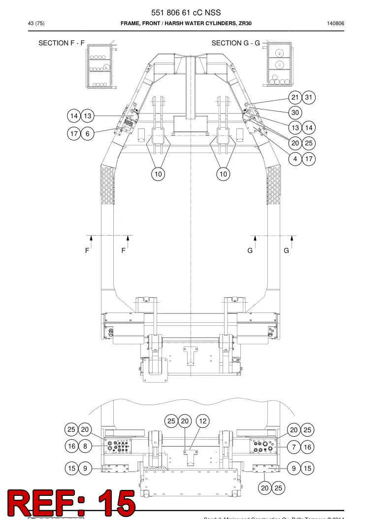 26389278 263 892 78 RUBBER SEAL - Sandvik Technical Drawing