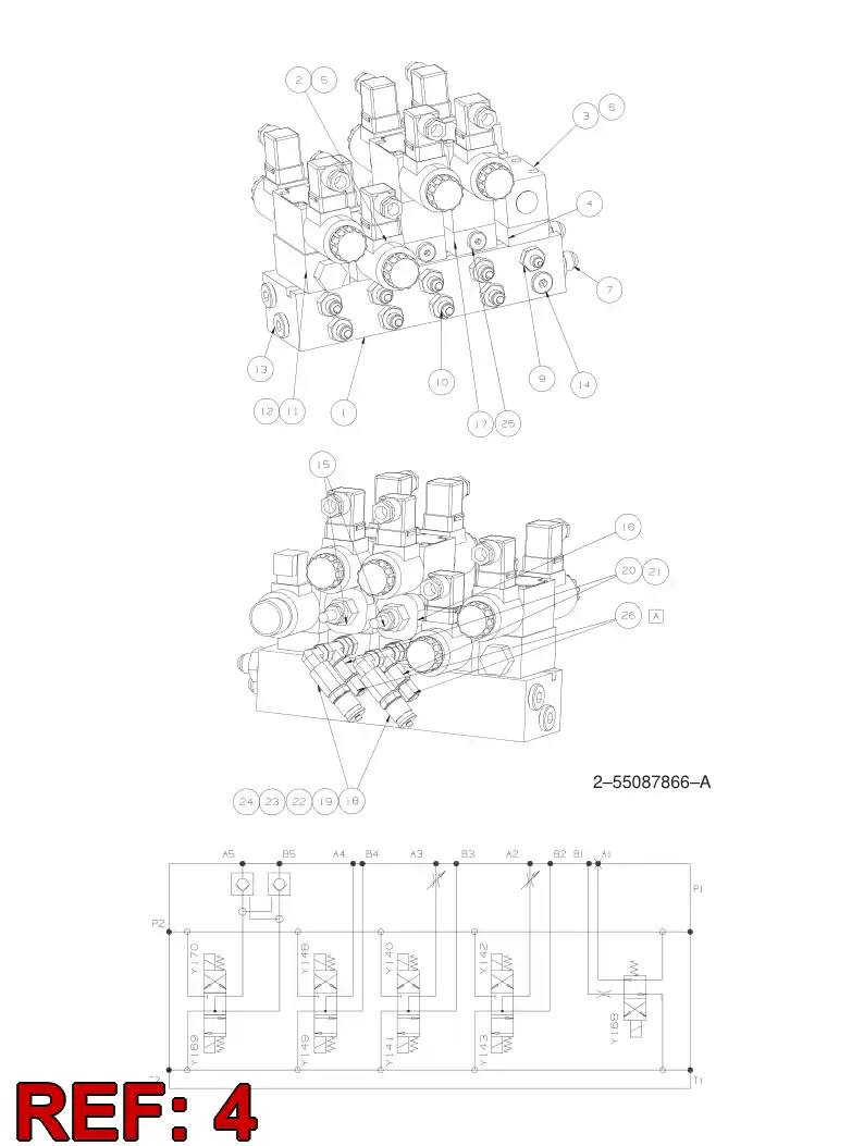26397698 263 976 98 CENTER SECTION - Sandvik Technical Drawing