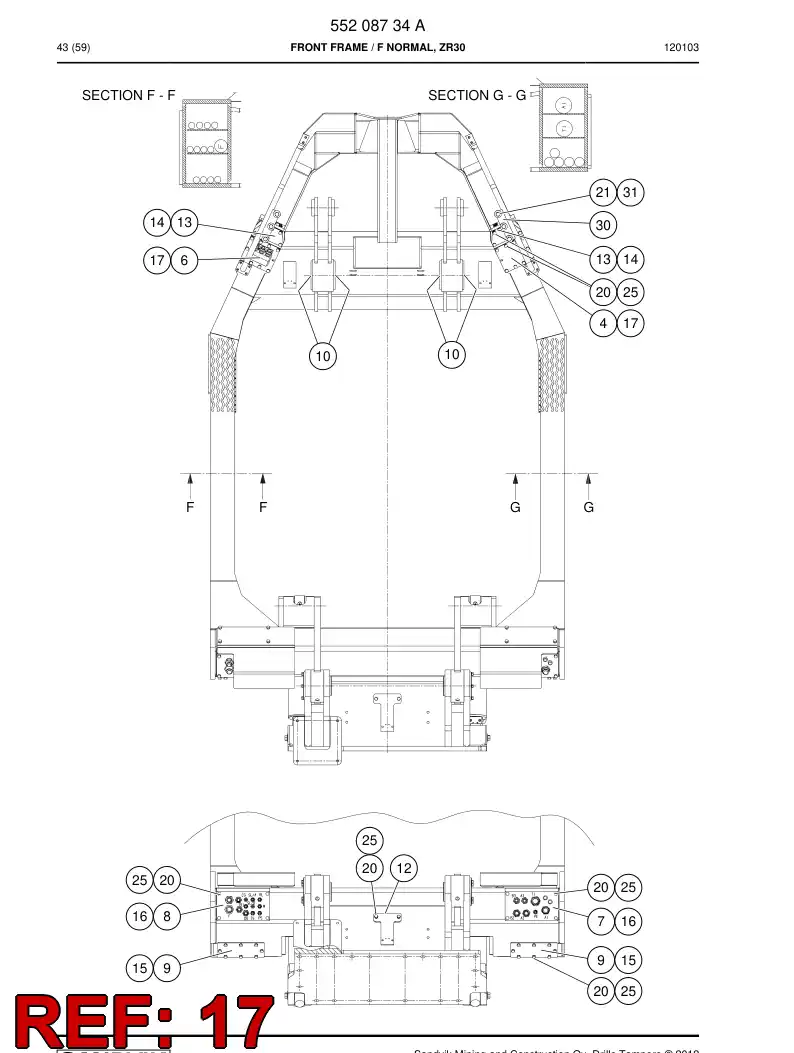 26401298 264 012 98 Rubber seal - Sandvik Technical Drawing