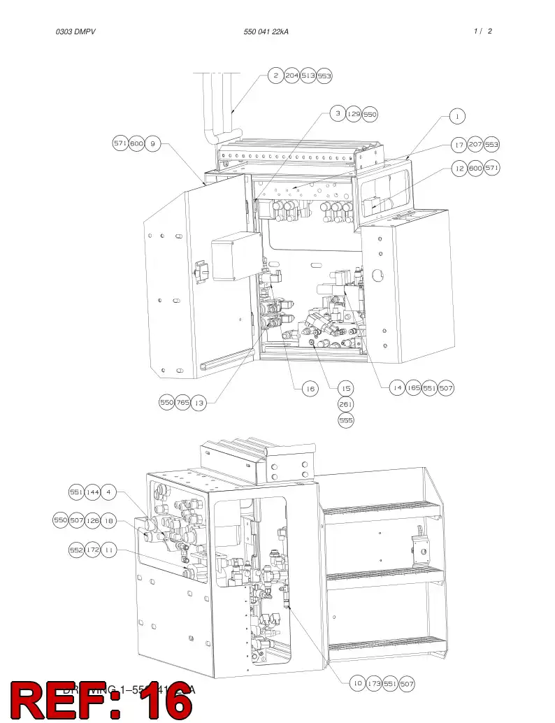 26412108 264 121 08 JACK VALVE ASSY - Sandvik Technical Drawing