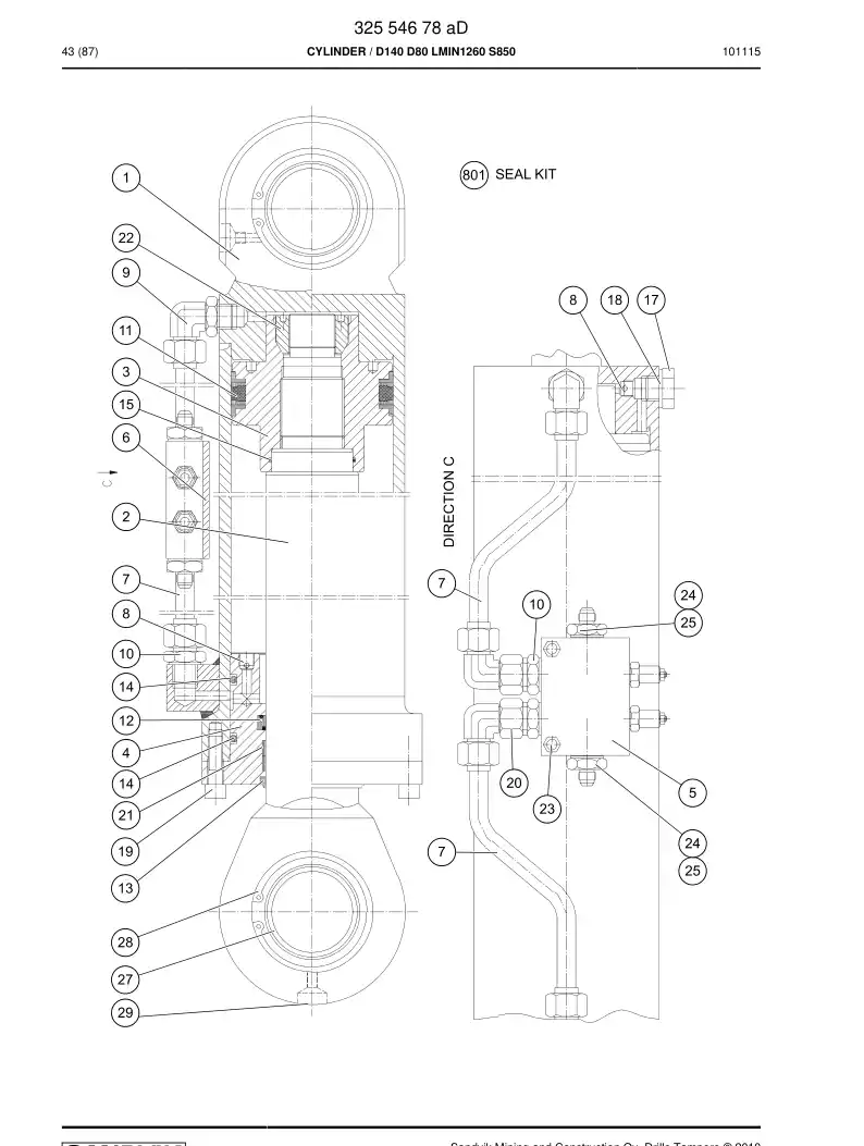 26413648a 264 136 48a Bracket - Sandvik Technical Drawing