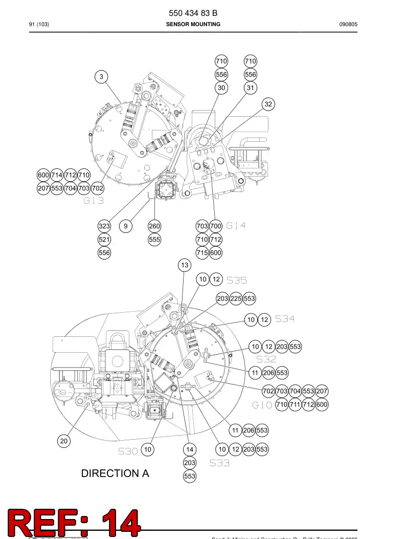 26432698 264 326 98 PLATE - Sandvik Technical Drawing