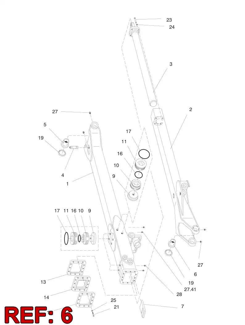 26433318 264 333 18 FLANGE BEARING L=74 - Sandvik Technical Drawing