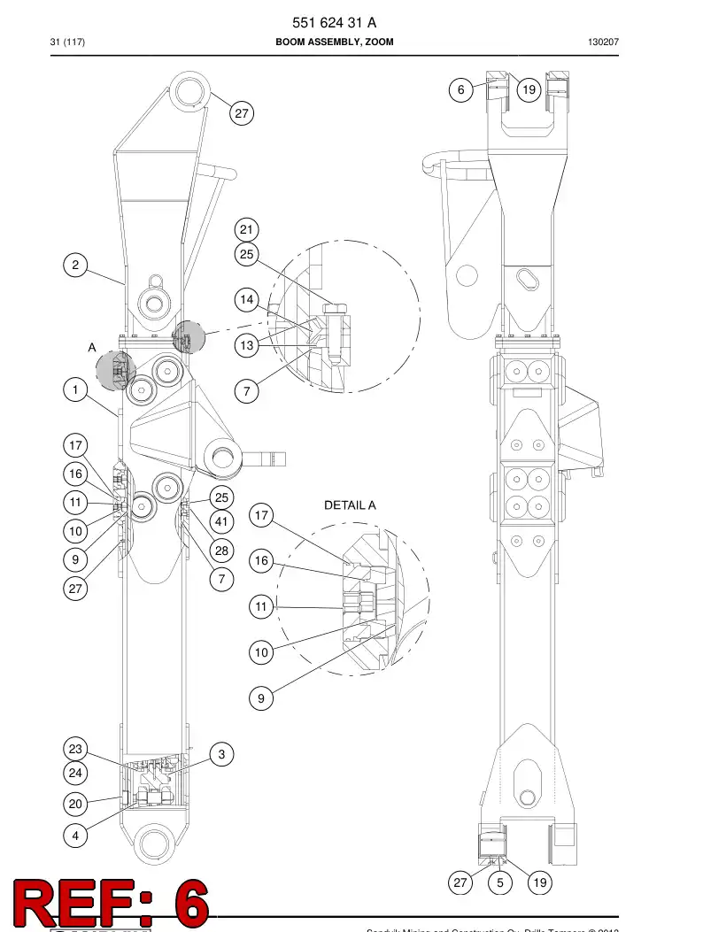 26433318a 264 333 18a Bushing, Bearing - Sandvik Technical Drawing