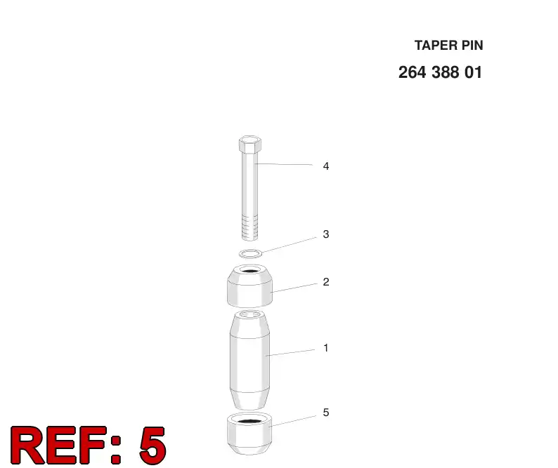 26439248 264 392 48 CONICAL BUSHING - Sandvik Technical Drawing