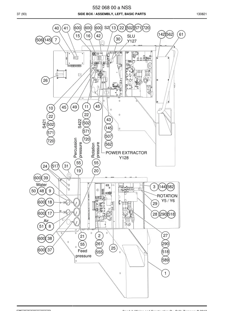 26445238a 264 452 38a Plate - Sandvik Technical Drawing