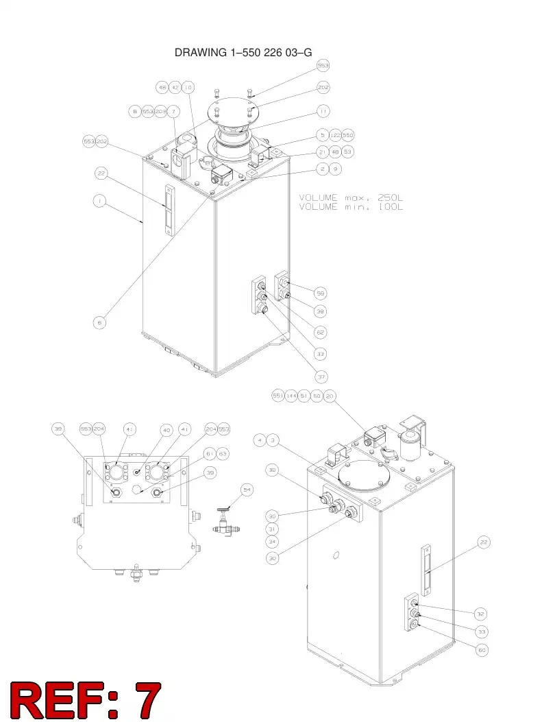 26459998 264 599 98 BRACKET - Sandvik Technical Drawing