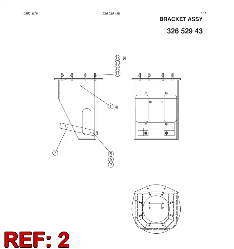 26465448 264 654 48 COVER ROD - Sandvik Technical Drawing