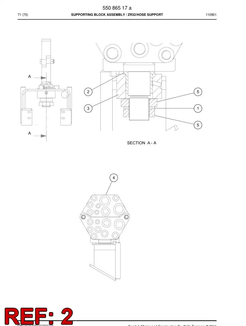 264 743 38 Bushing, Bearing - drawing