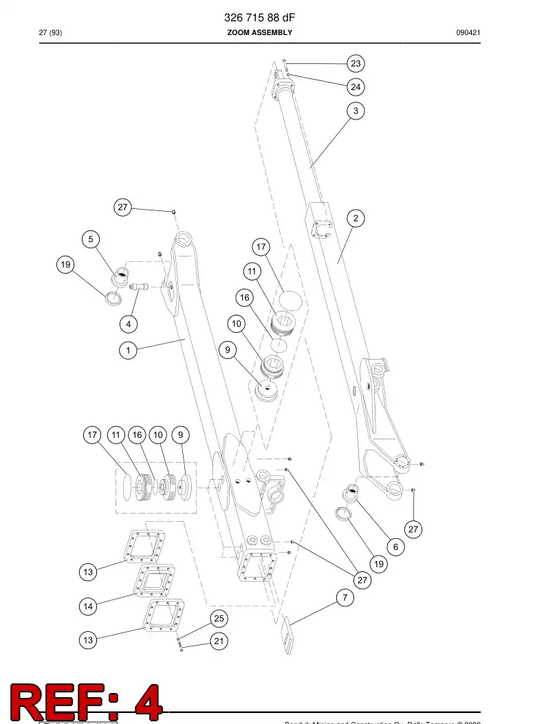 26511508 265 115 08 Conical bushing - Sandvik Technical Drawing