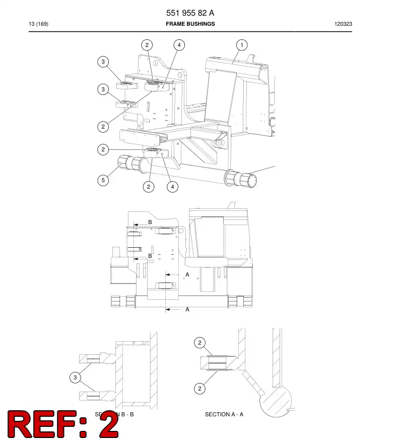 26516428 265 164 28 Bushing, Bearing - Sandvik Technical Drawing