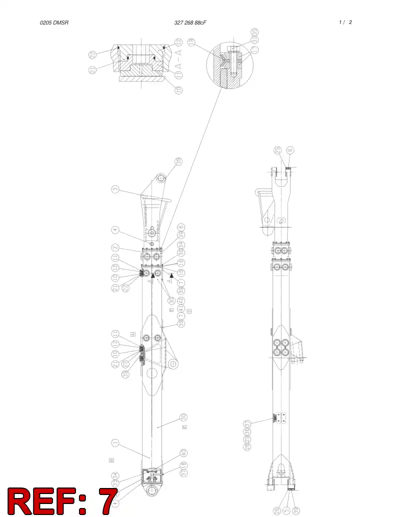 26528758 265 287 58 SLIDE PLATE - Sandvik Technical Drawing