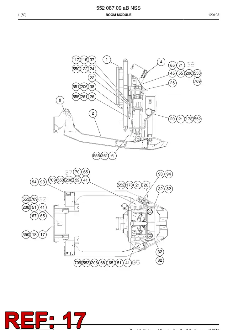 26547398 265 473 98 Cover, Rubber - Sandvik Technical Drawing
