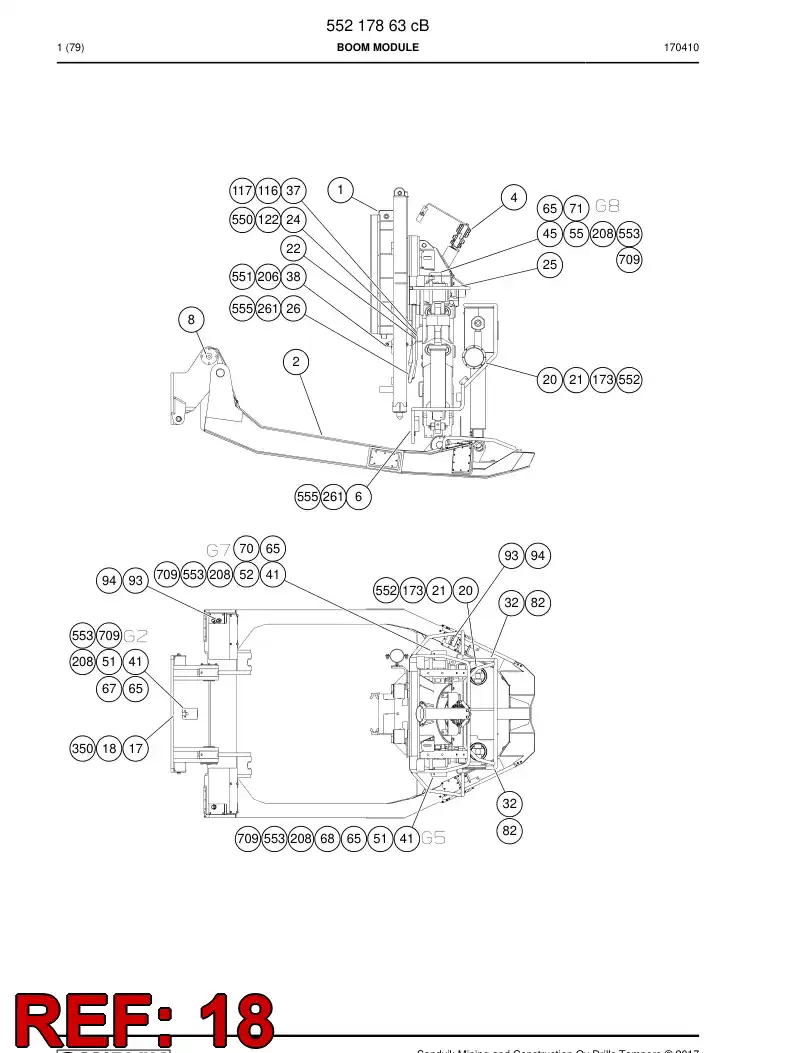 26547418a 265 474 18a Plate, Mounting - Sandvik Technical Drawing