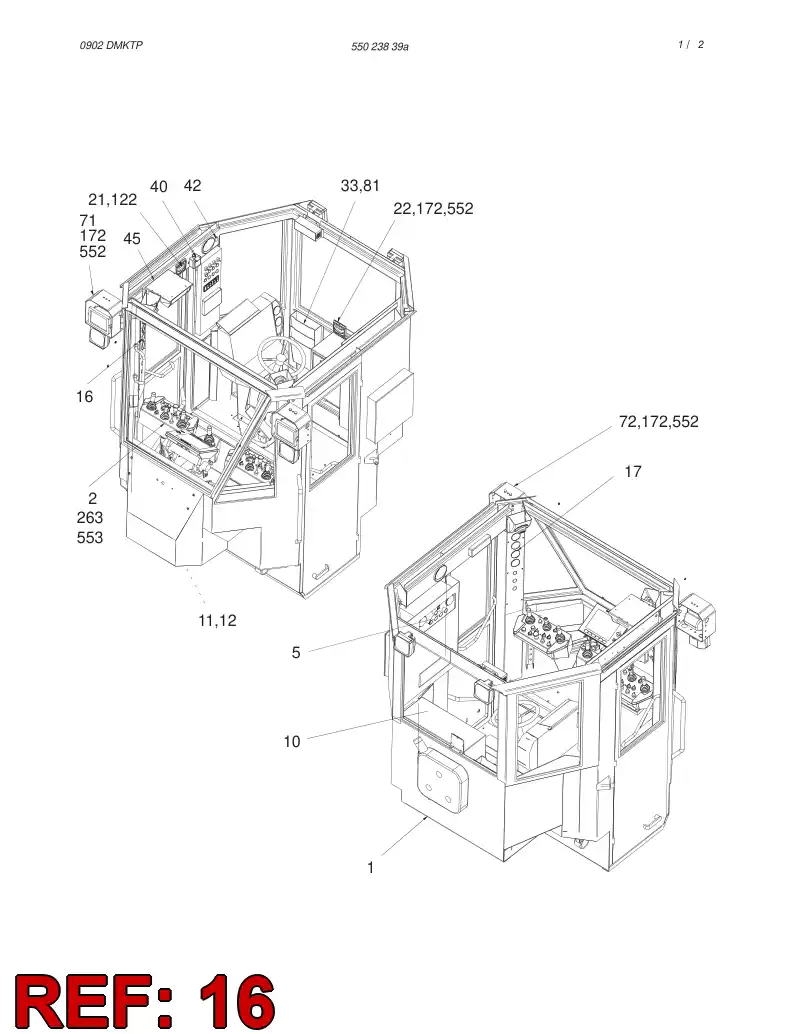 26560123 265 601 23 GAUGE COVER - Sandvik Technical Drawing