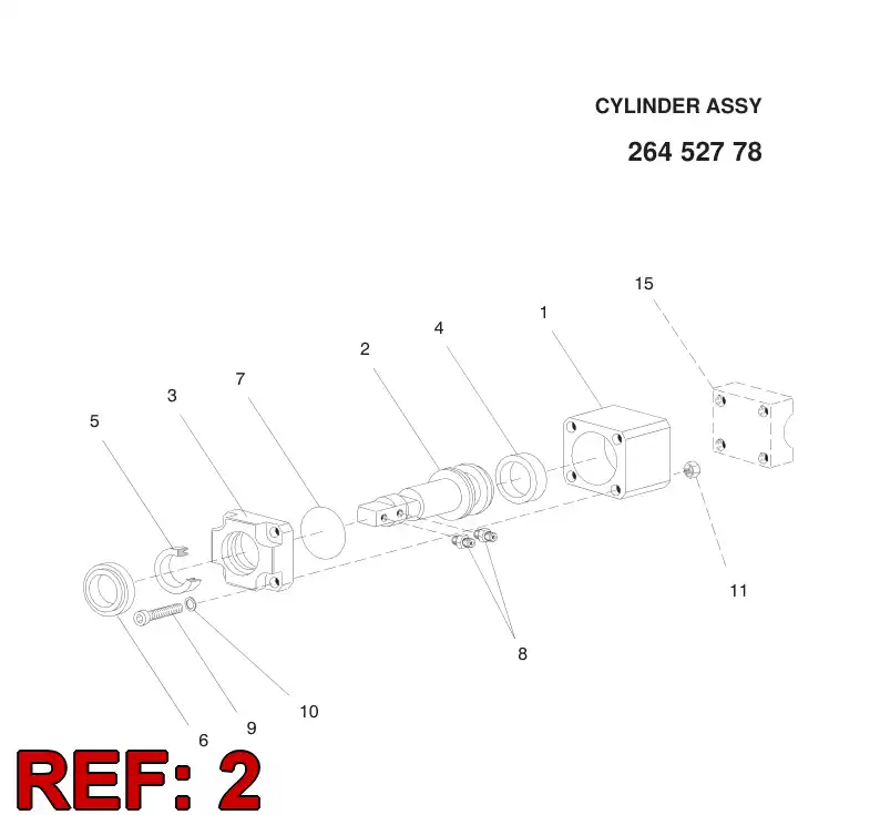 26598208 265 982 08 PISTON - Sandvik Technical Drawing