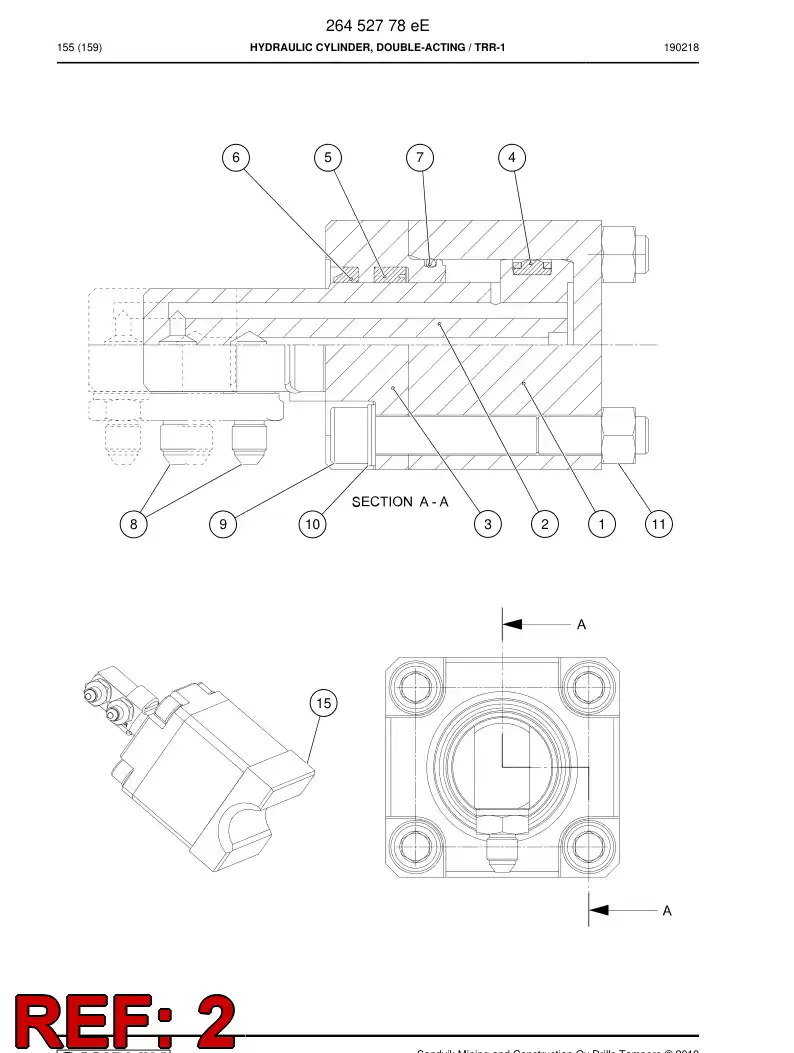 26598208b 265 982 08b PISTON - Sandvik Technical Drawing