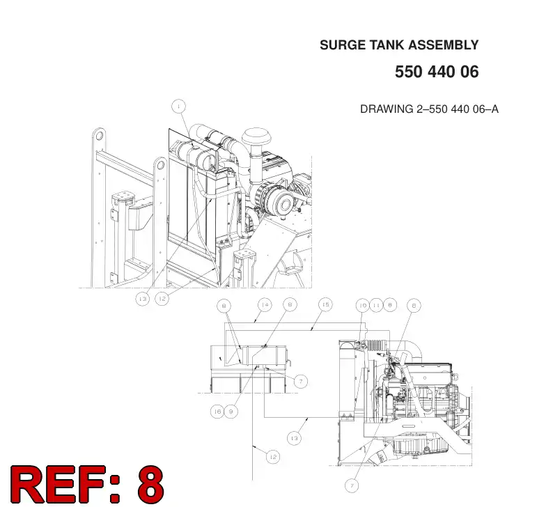 28067220 280 672 20 Clamp, Hose - Sandvik Technical Drawing
